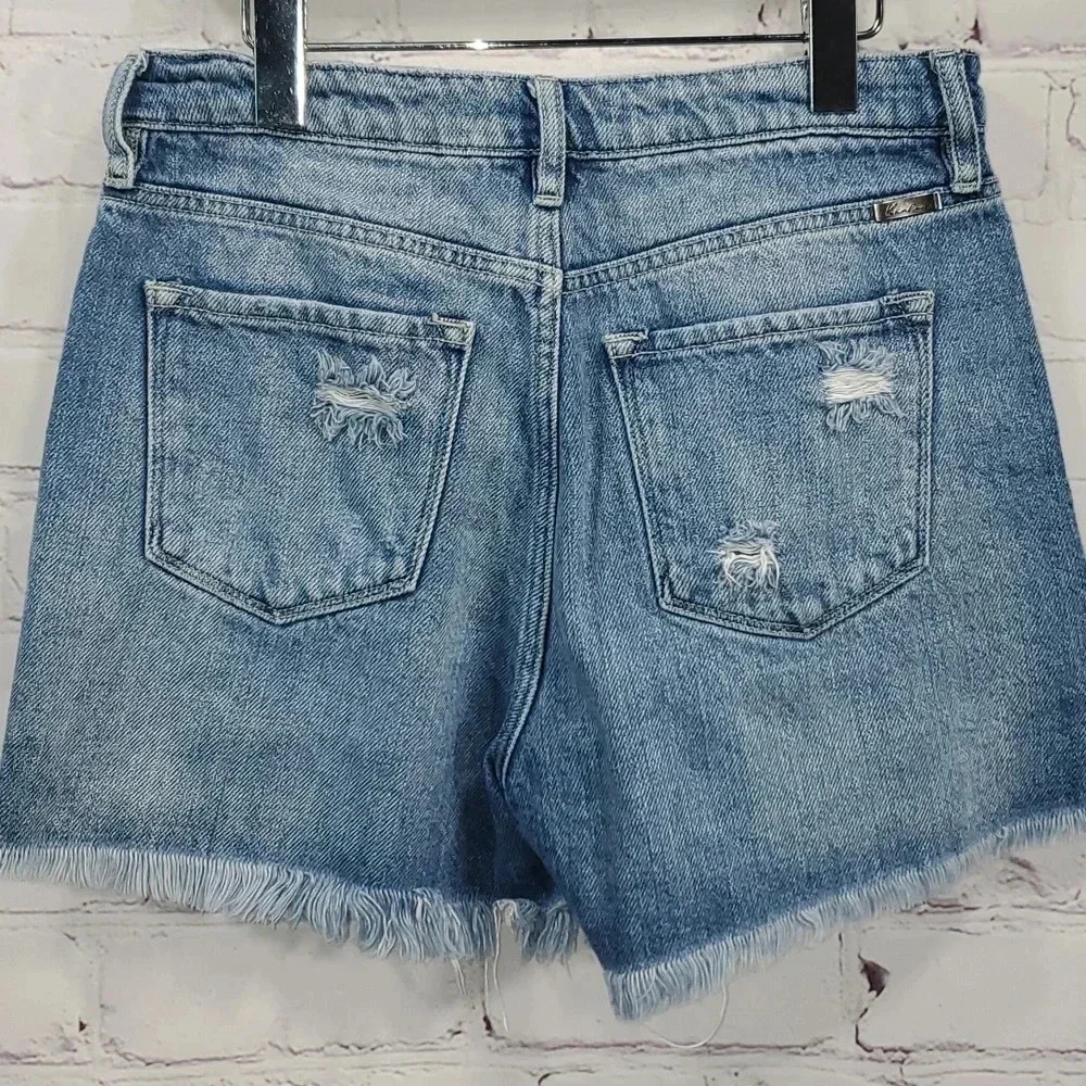 KanCan Medium Stone Wash Denim Shorts Size 7/27 - Picture 4 of 11